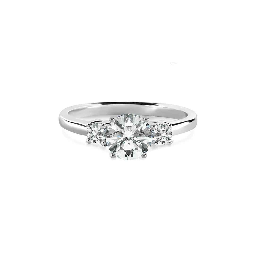 Dancing Ballerina Zircon Promise Ring - ARTSY SILVER