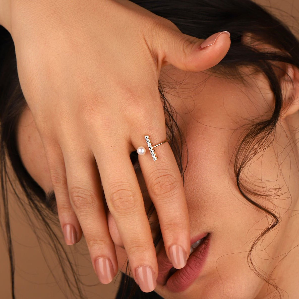 Divin Femininity Pearl Ring - ARTSY SILVER