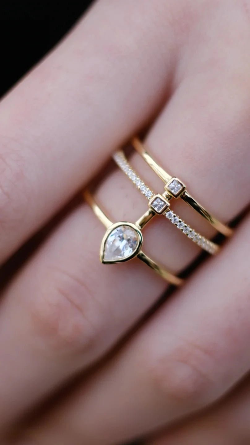 Confident Spark Zircon Ring - ARTSY SILVER