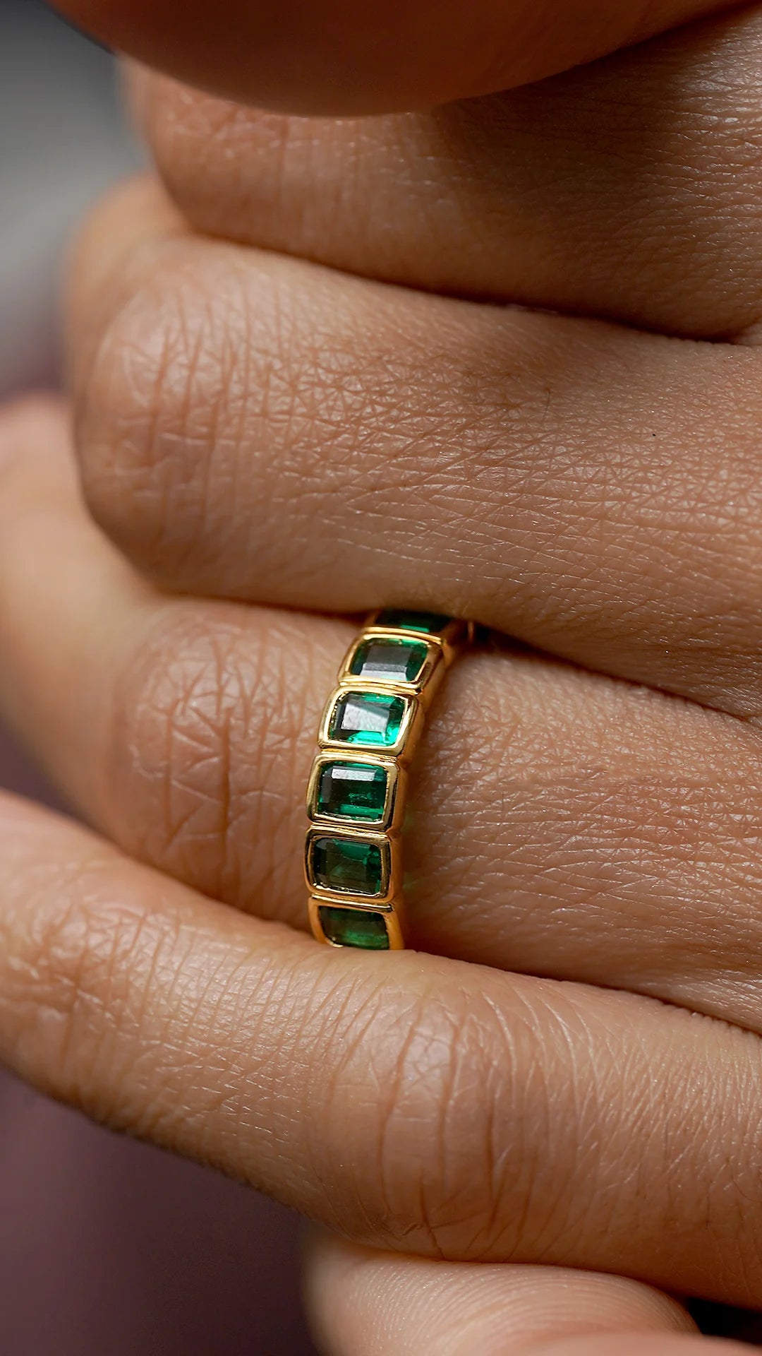 Fancy Emerald Stones Ring
