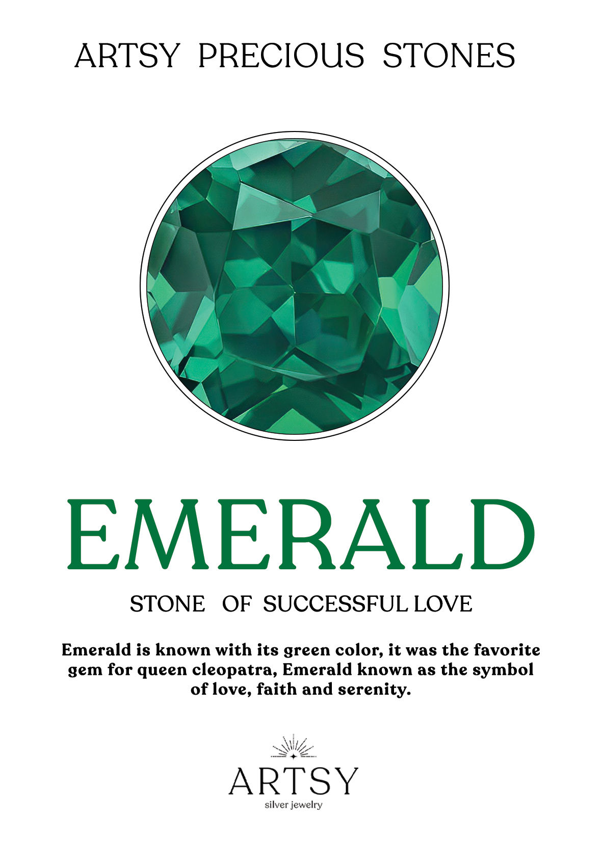 Emerald And White Stones Drops