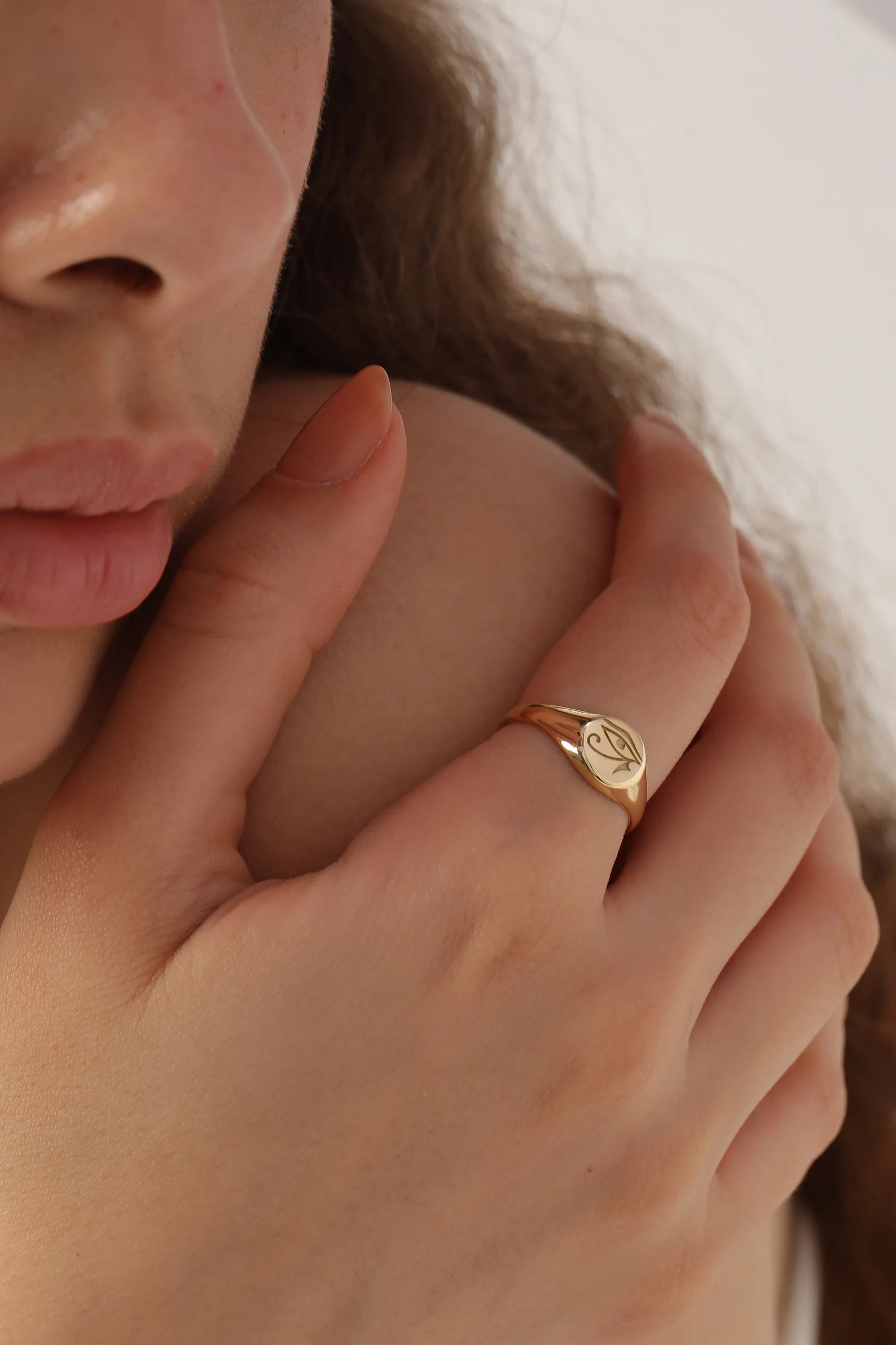 Eye Of Horus Signet Ring - ARTSY SILVER