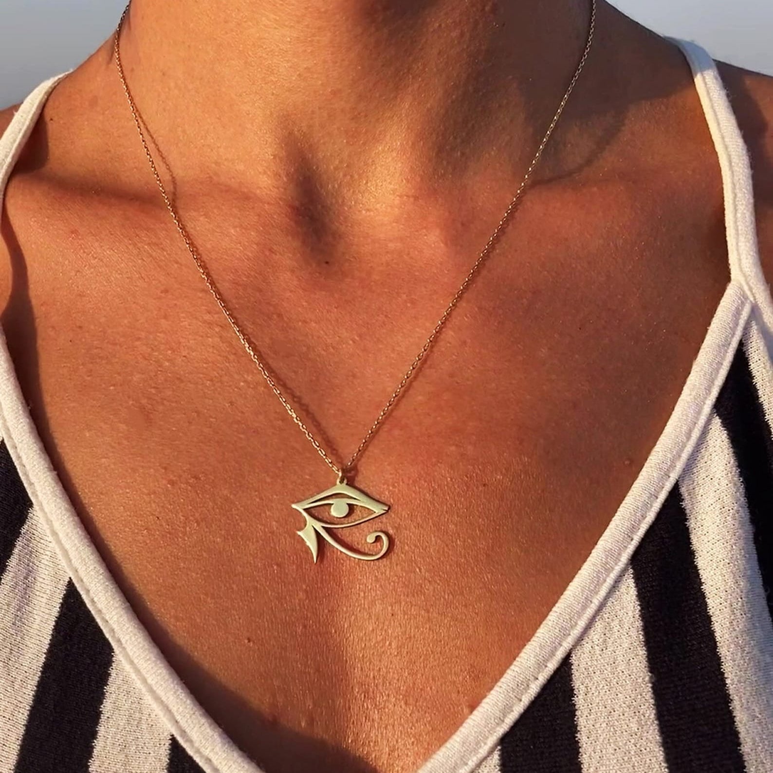 The Pharaonic Eye Necklace - ARTSY SILVER
