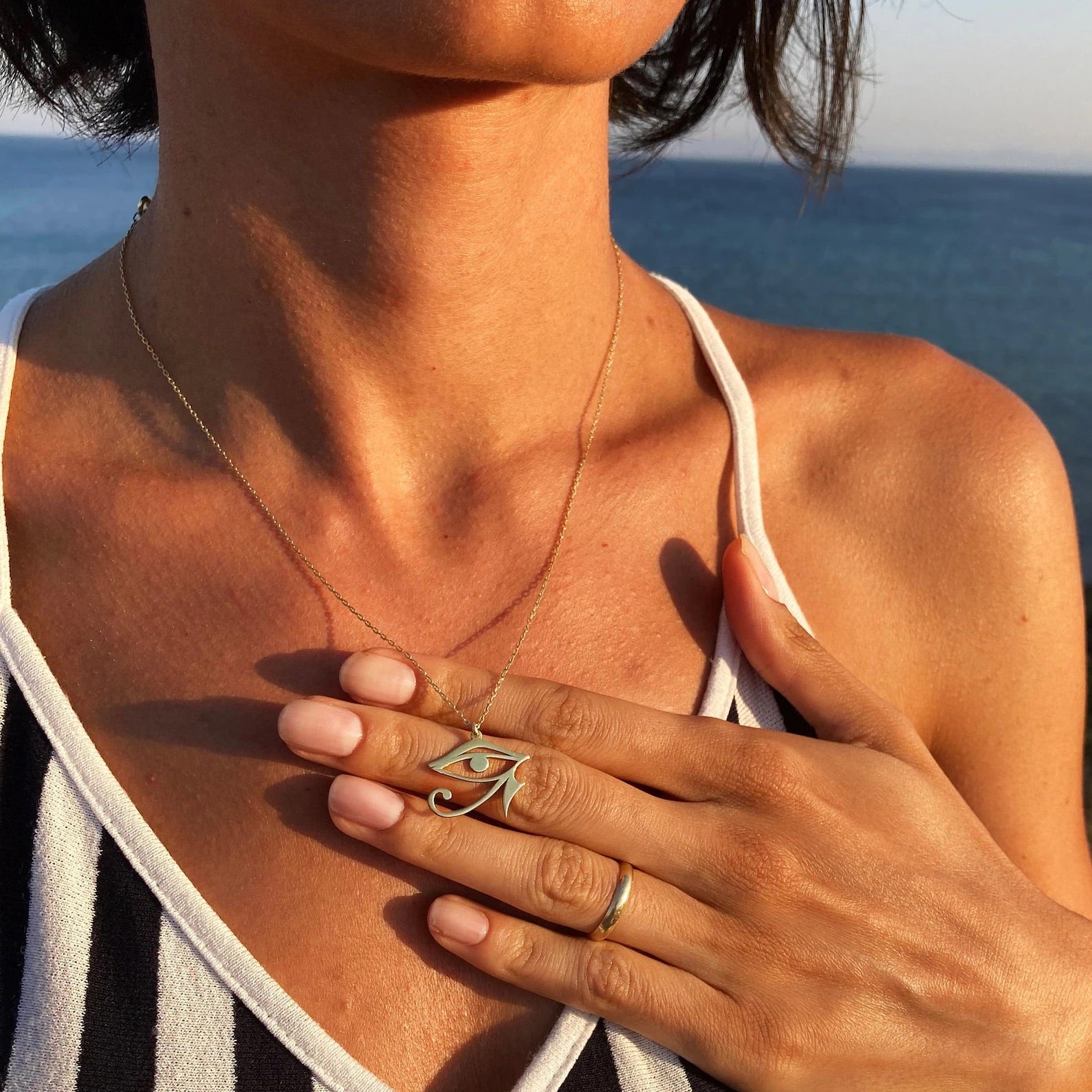 The Pharaonic Eye Necklace - ARTSY SILVER