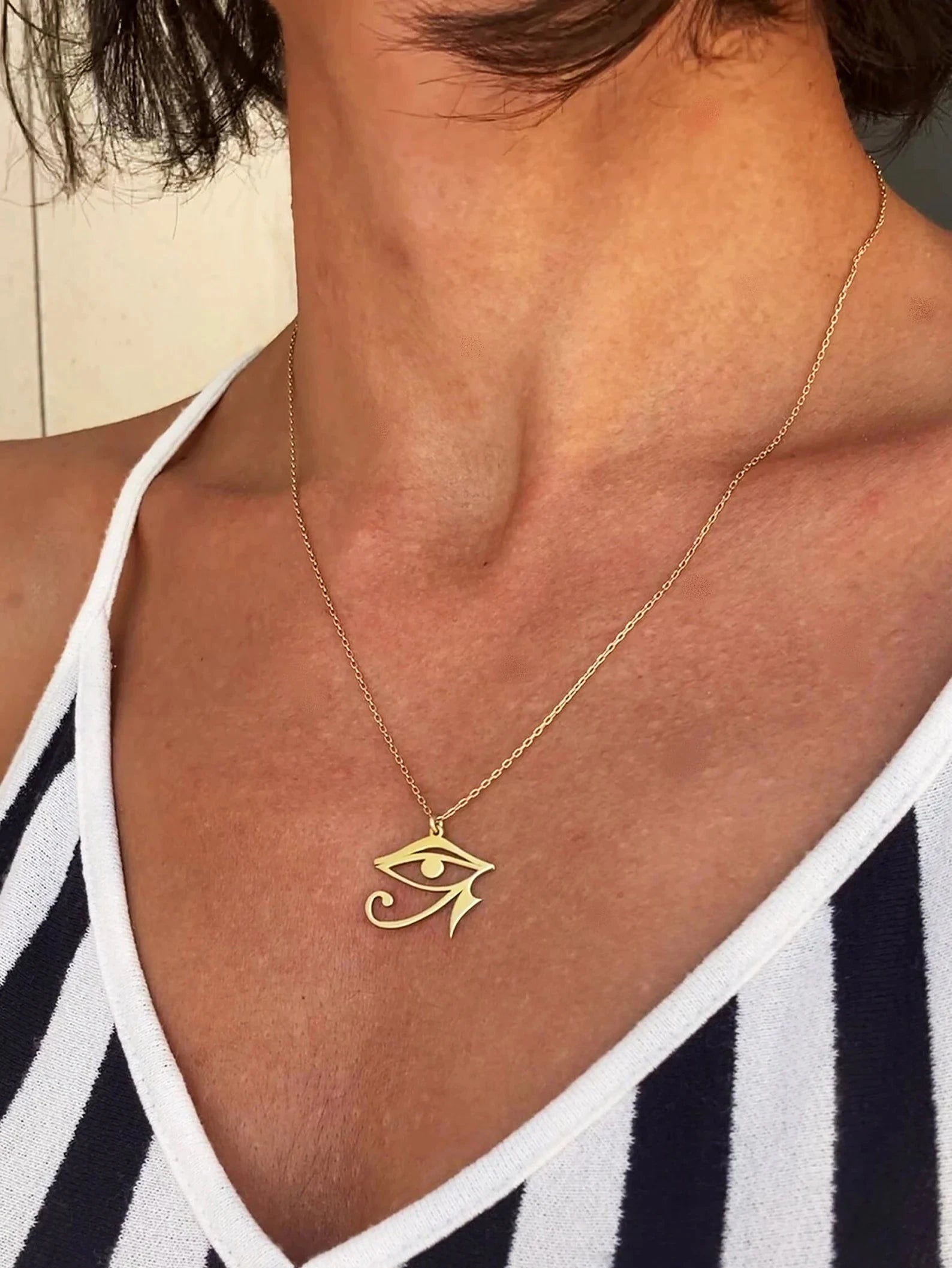The Pharaonic Eye Necklace - ARTSY SILVER