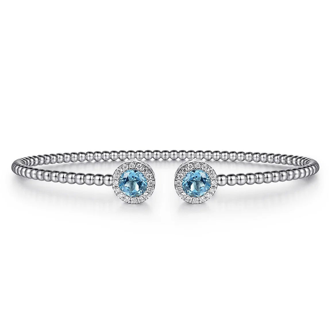 Eyes Of The Ocean Bangle - ARTSY SILVER