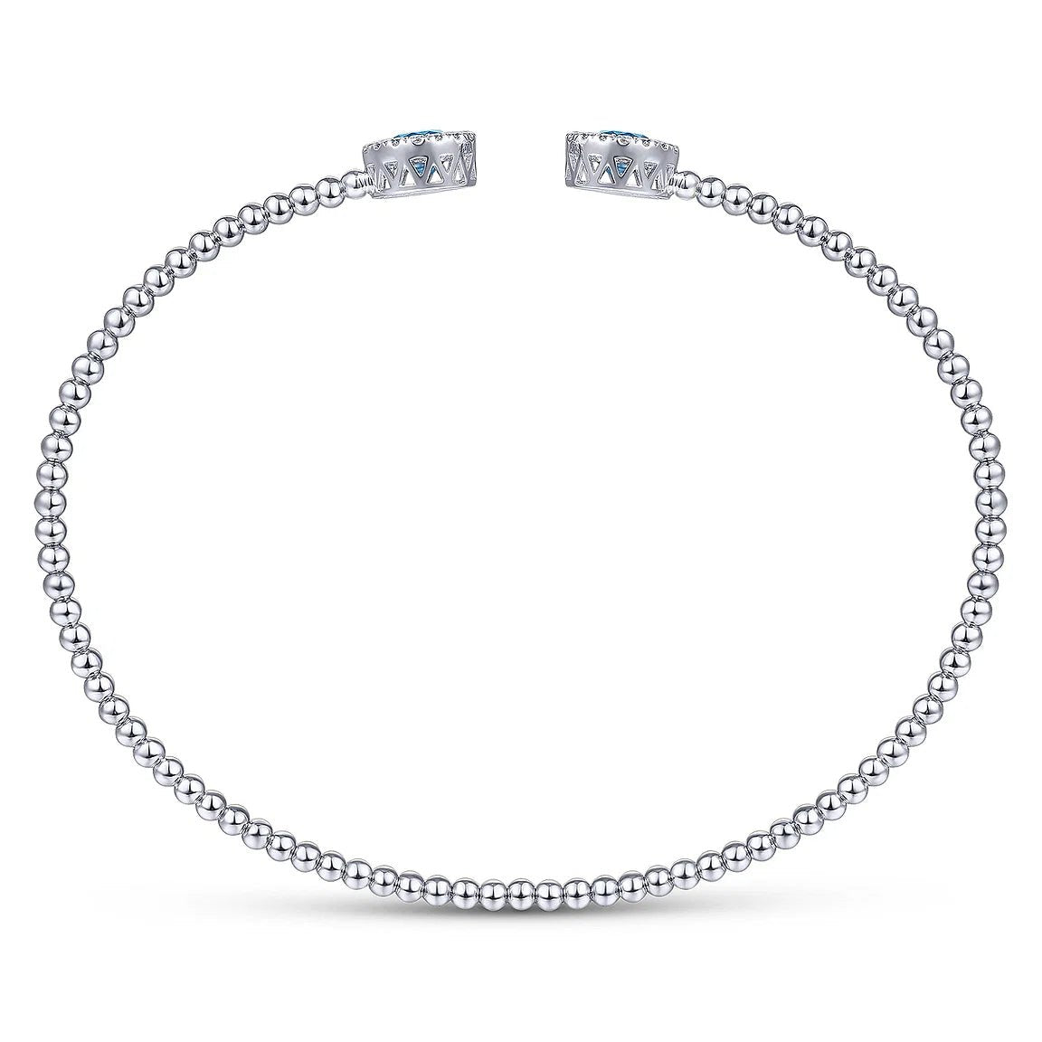 Eyes Of The Ocean Bangle - ARTSY SILVER
