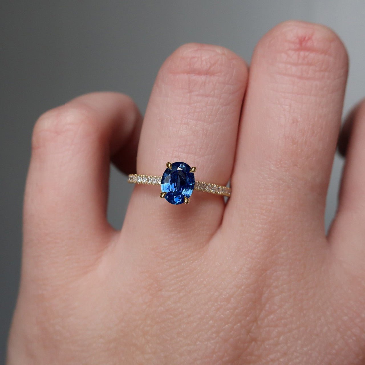 Fairytale Blue Sapphire Promise Ring - ARTSY SILVER