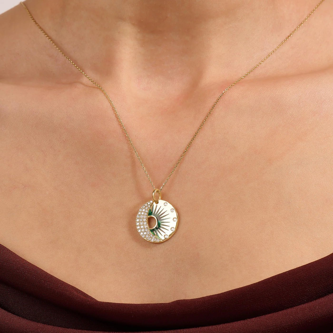 Shine On Enamel Necklace - ARTSY SILVER