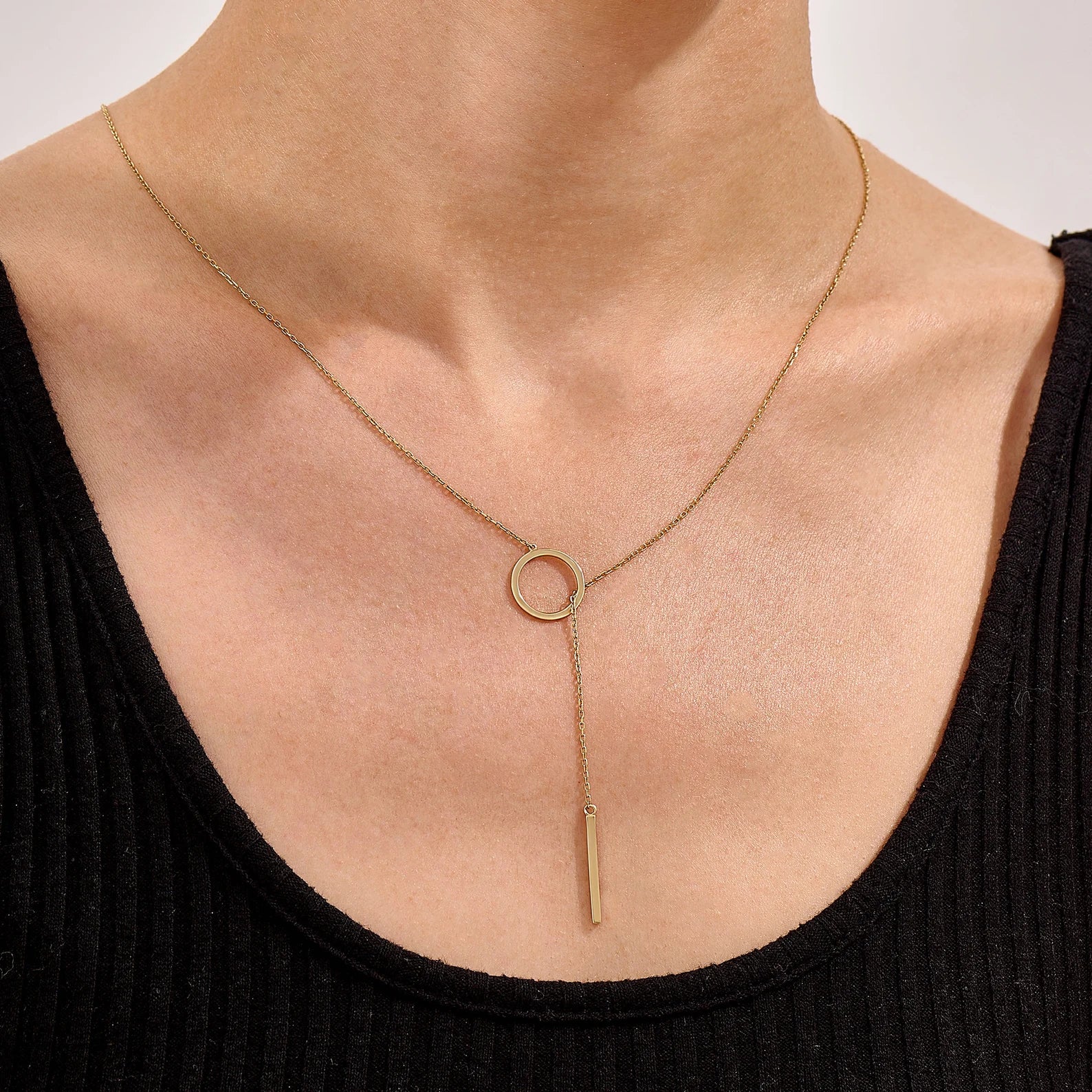 Glow Up Lariat Y Necklace - ARTSY SILVER