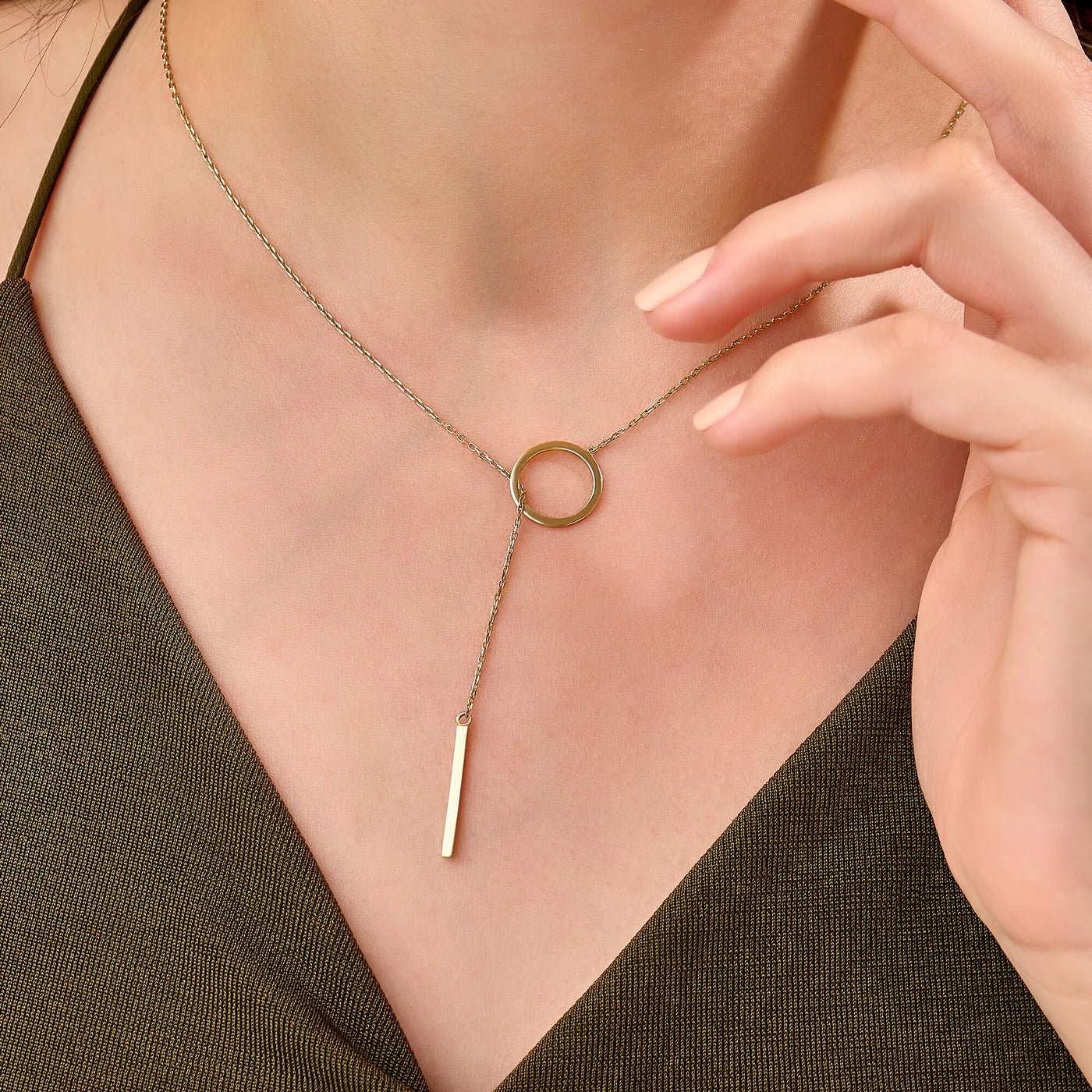 Glow Up Lariat Y Necklace - ARTSY SILVER
