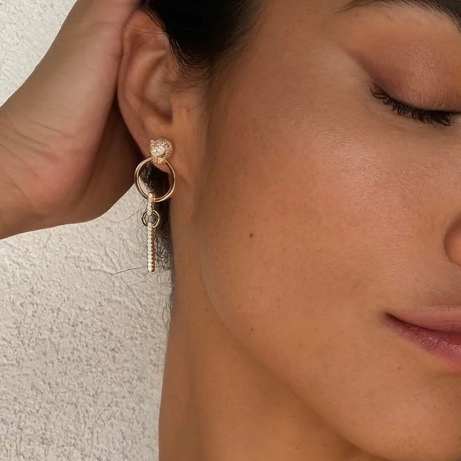 Wild Spark Earrings & Necklace Set - ARTSY SILVER