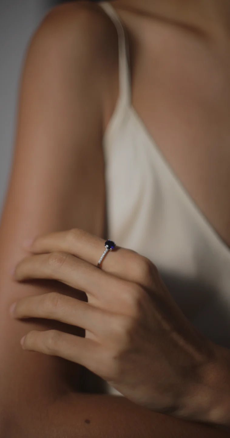 My Heart’s Keeper Blue Sapphire Ring - ARTSY SILVER
