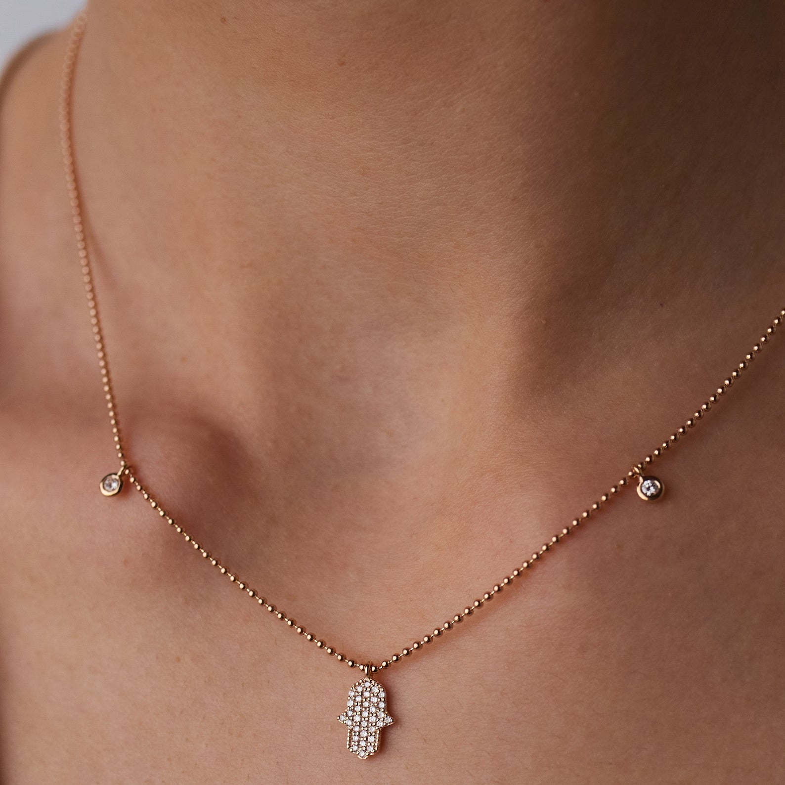 Hamsa Treasure Necklace - ARTSY SILVER