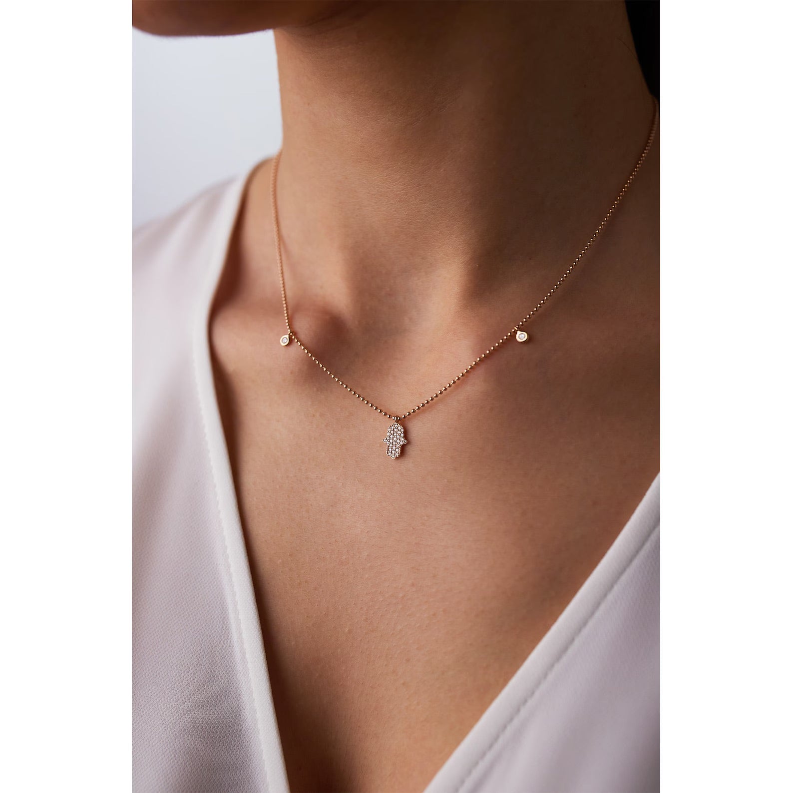 Hamsa Treasure Necklace - ARTSY SILVER