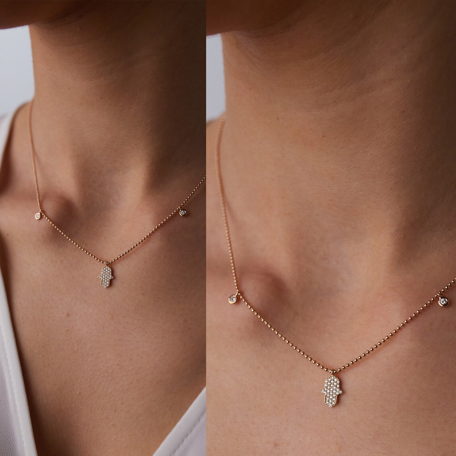 Hamsa Treasure Necklace - ARTSY SILVER