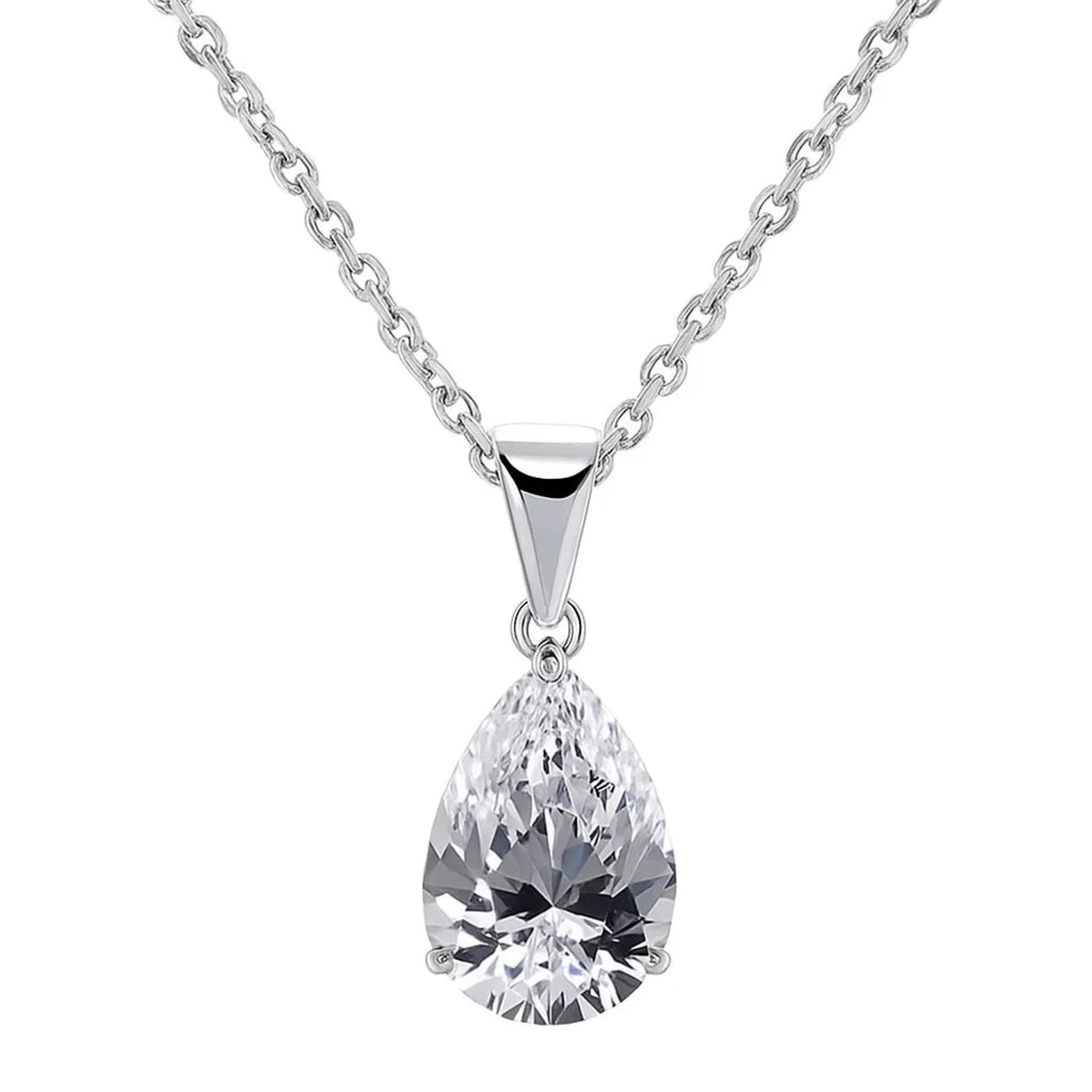 Icy Pear Pendant - ARTSY SILVER