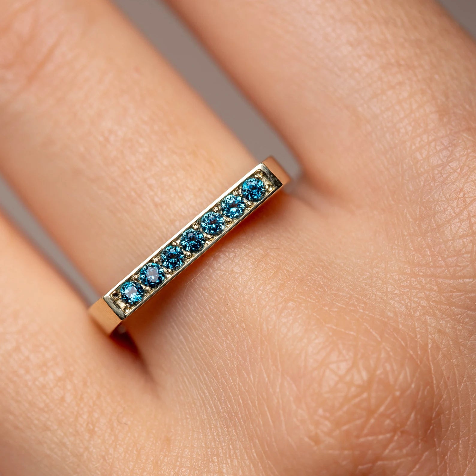 Isis Staking London Blue Topaz Ring - ARTSY SILVER