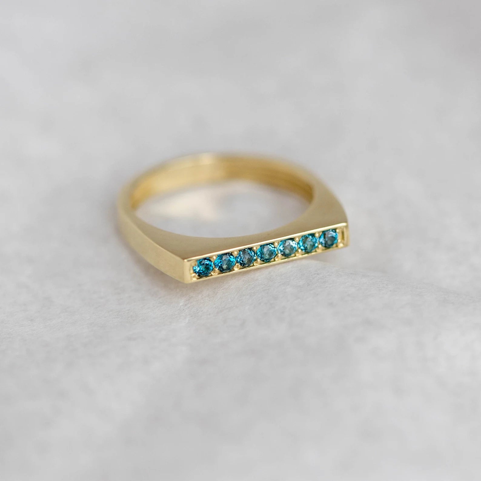 Isis Staking London Blue Topaz Ring - ARTSY SILVER