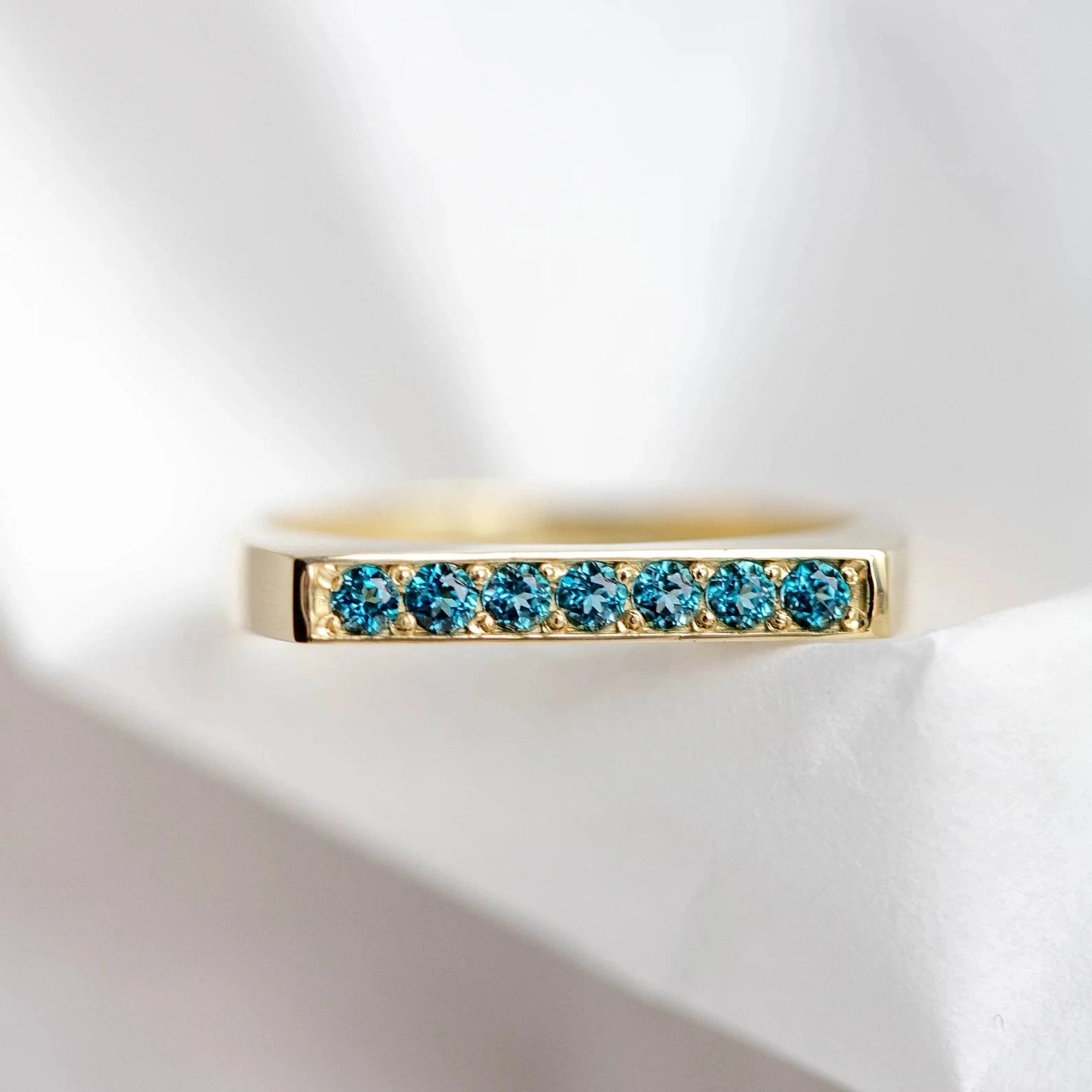 Isis Staking London Blue Topaz Ring - ARTSY SILVER