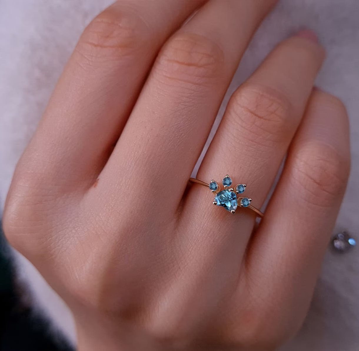 Itty Bitty Paw Ring - ARTSY SILVER