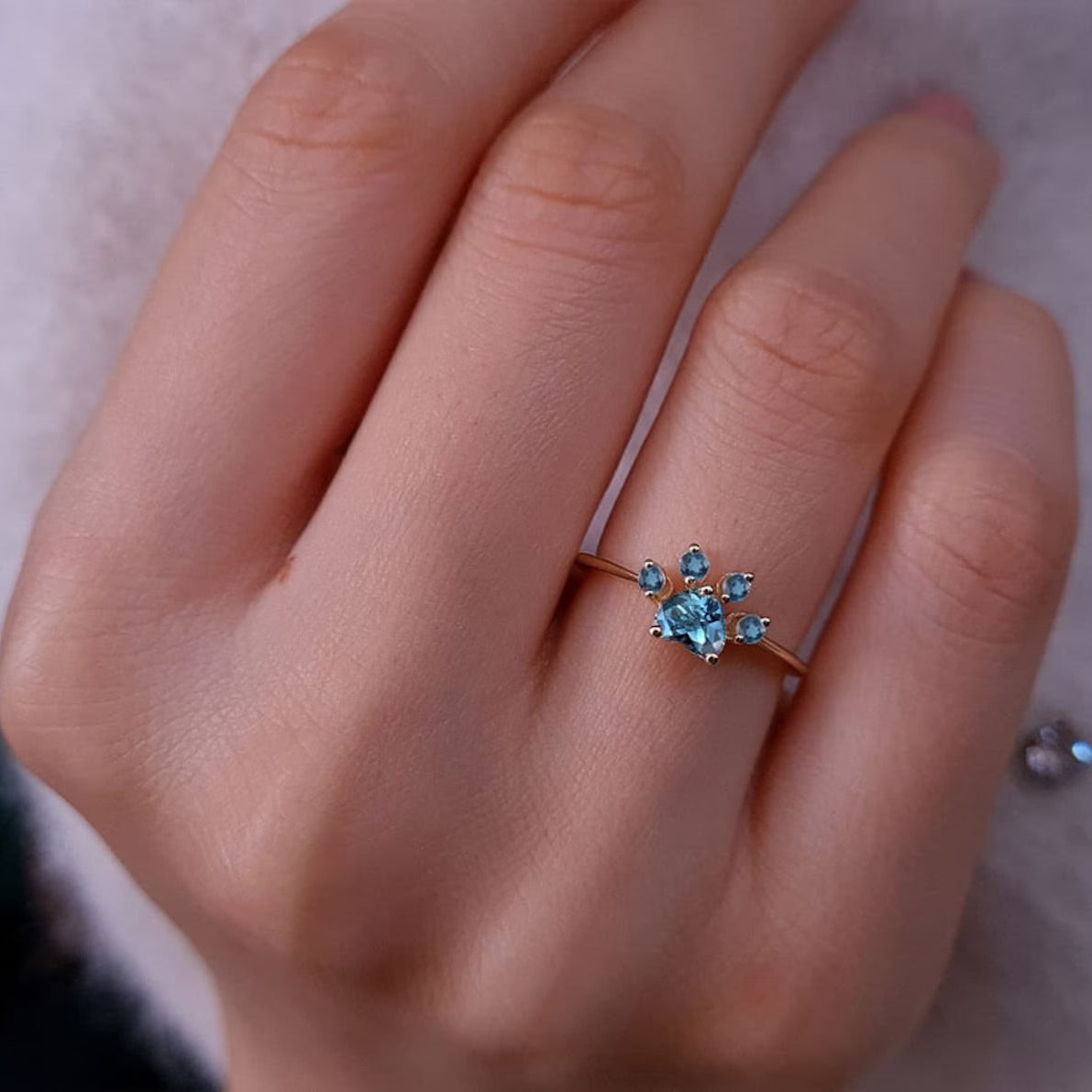 Itty Bitty Paw Ring - ARTSY SILVER