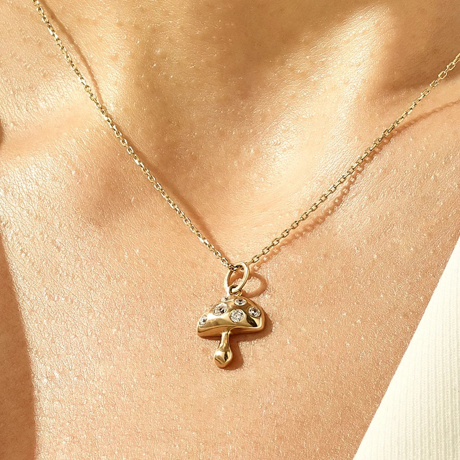 Little Mushroom Necklace - ARTSY SILVER