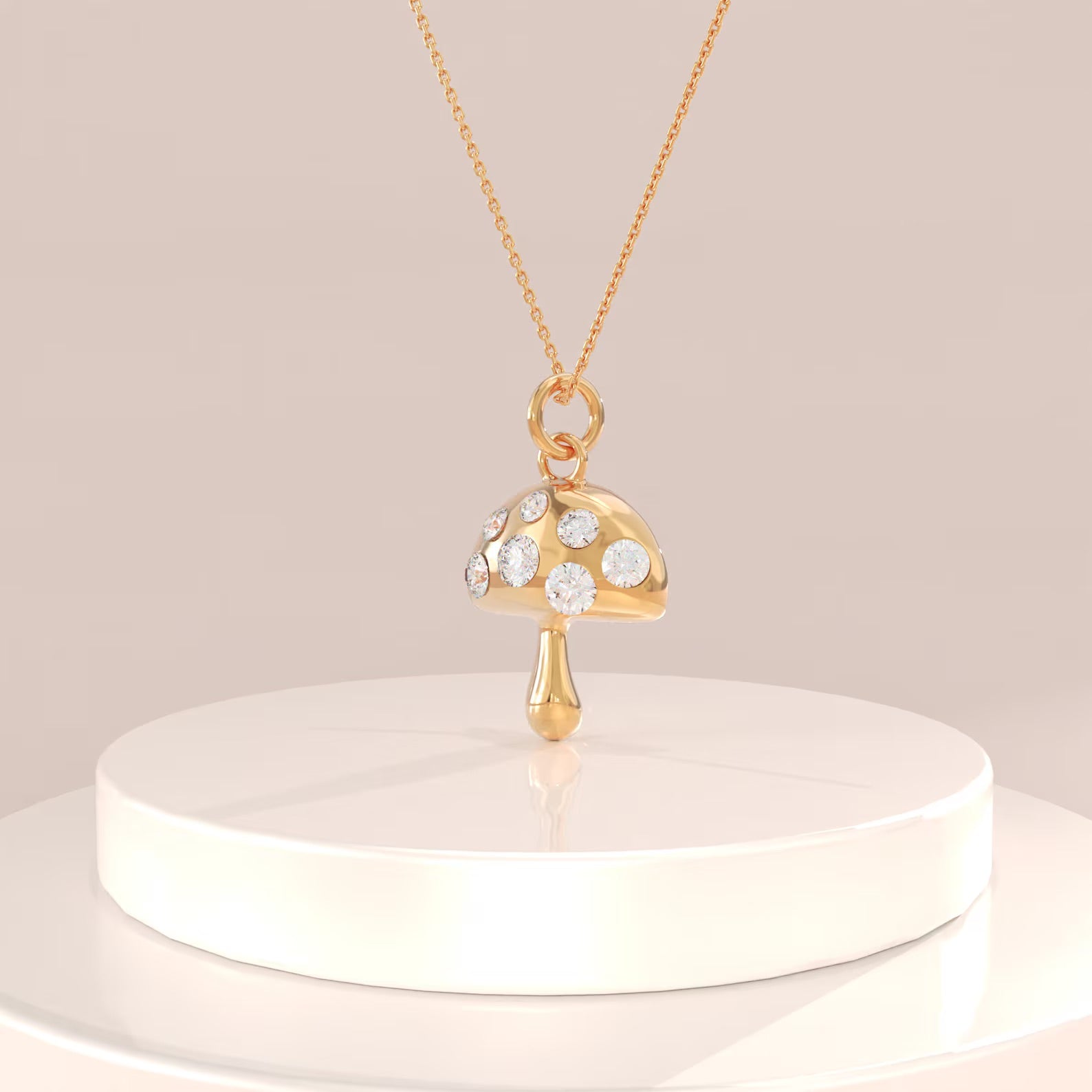 Little Mushroom Necklace - ARTSY SILVER
