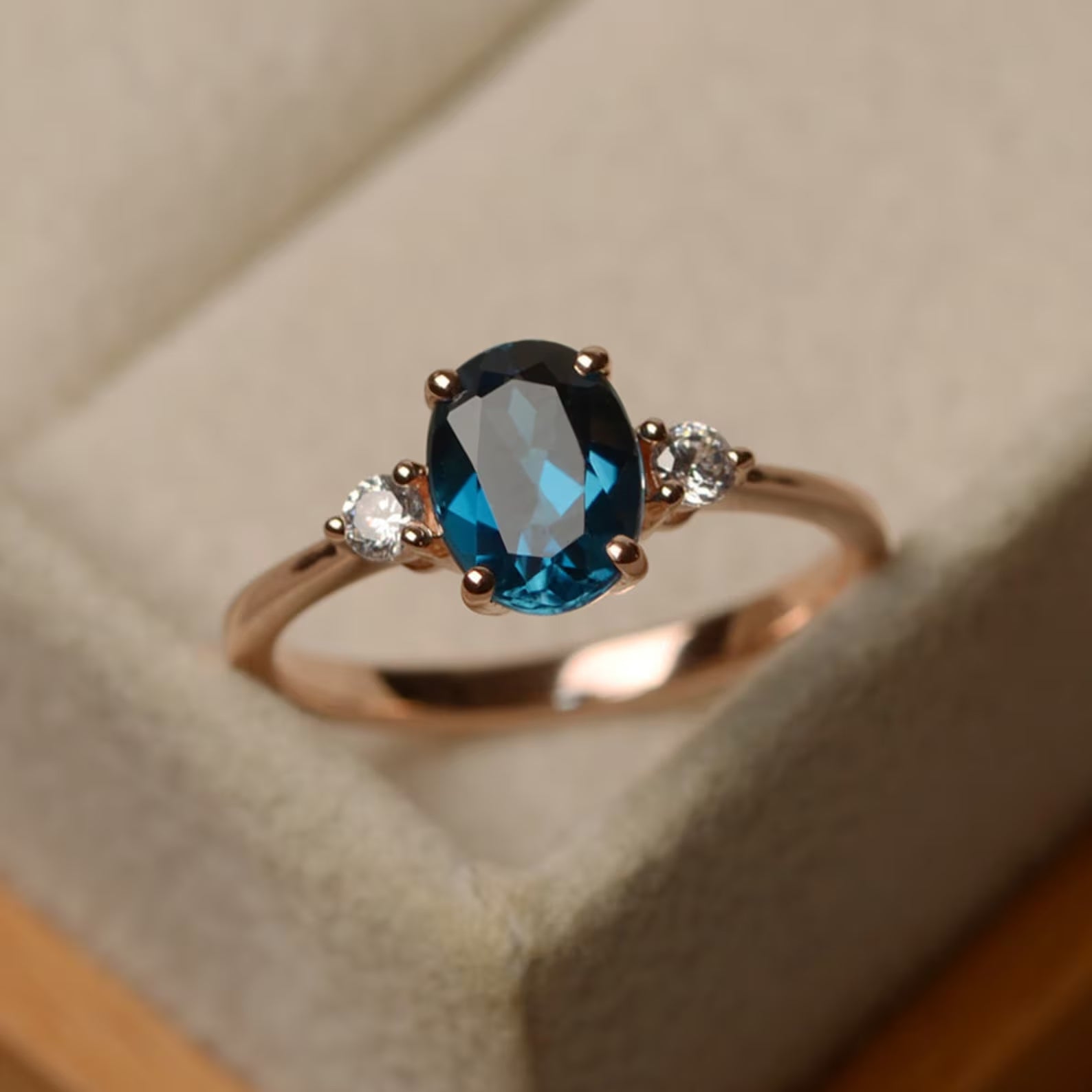 London Blue Topaz Stone Ring
