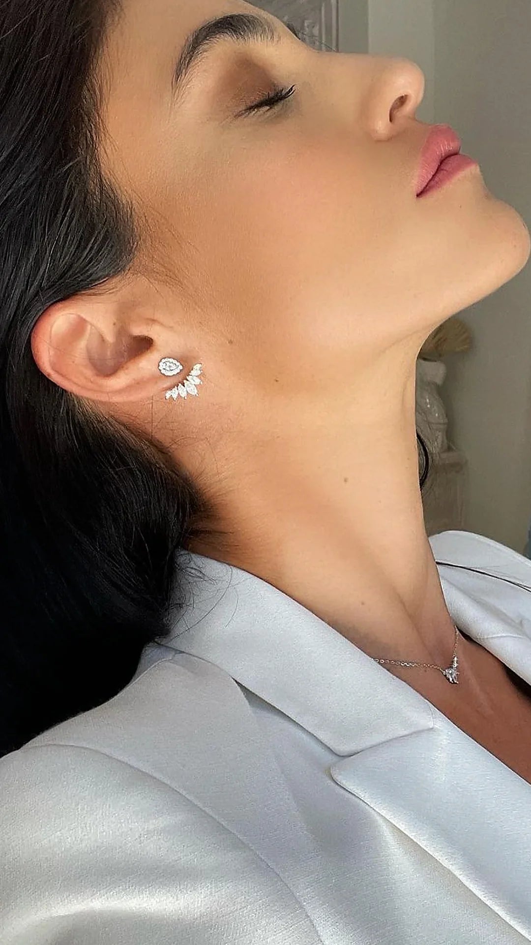Lotus Zircon Ear Jacket