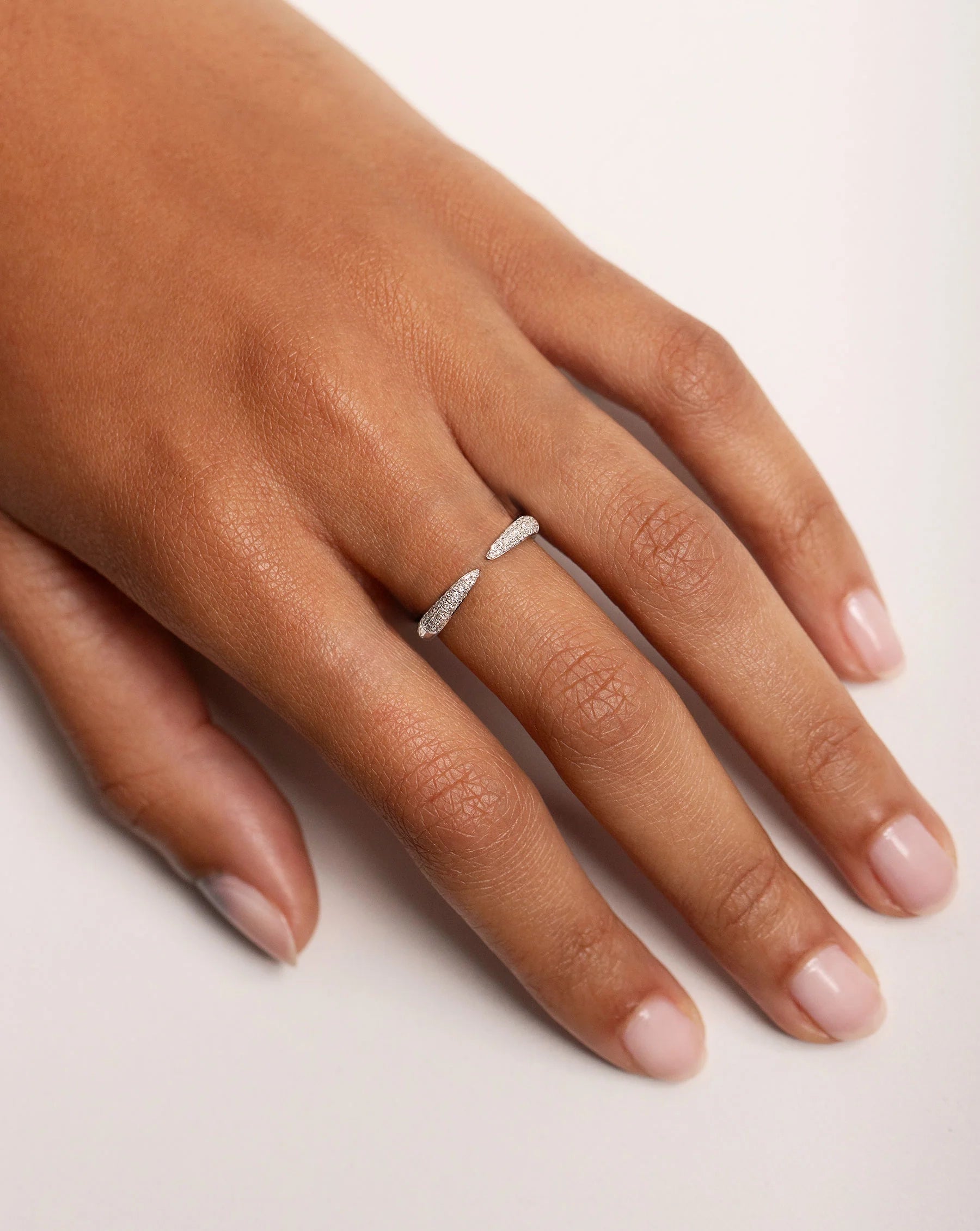 Triple Row Claw Silver Ring - ARTSY SILVER