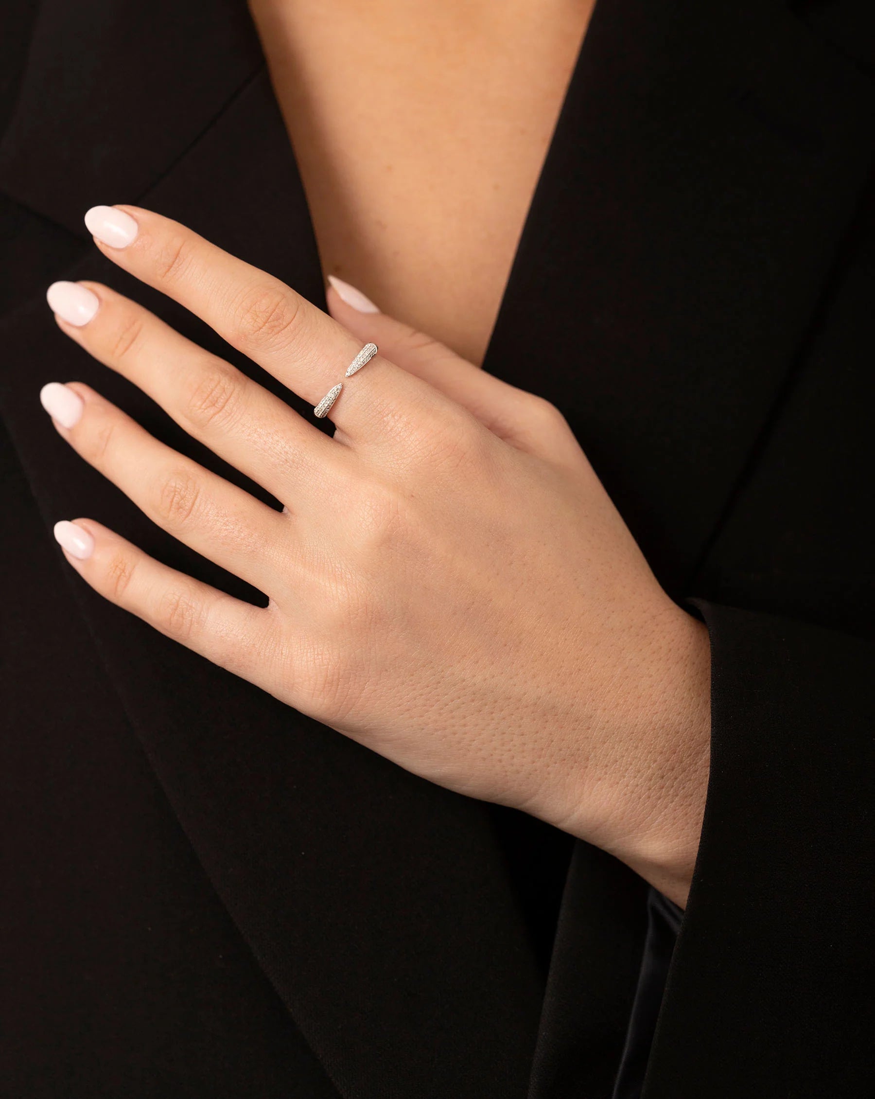 Triple Row Claw Silver Ring - ARTSY SILVER
