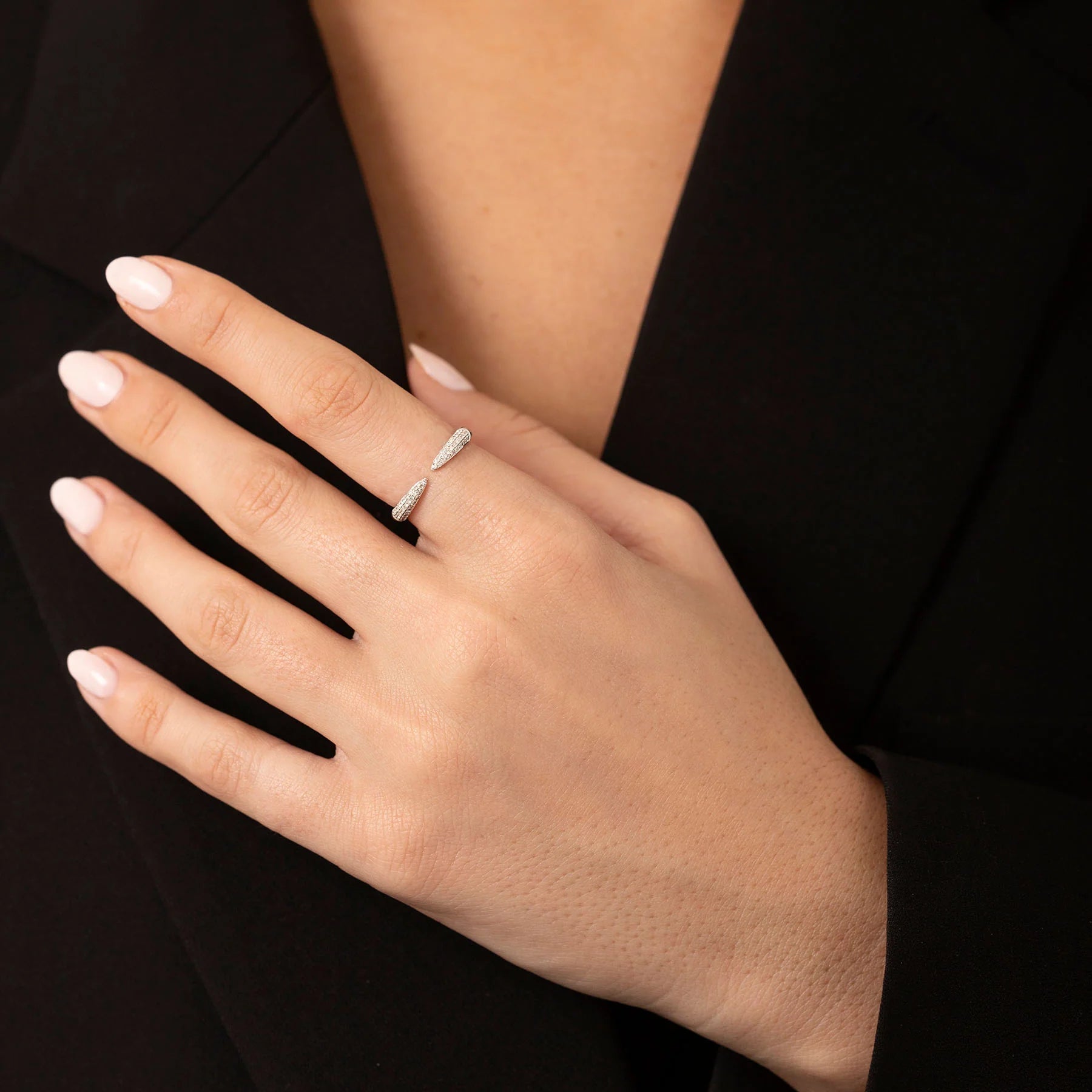 Triple Row Claw Silver Ring - ARTSY SILVER