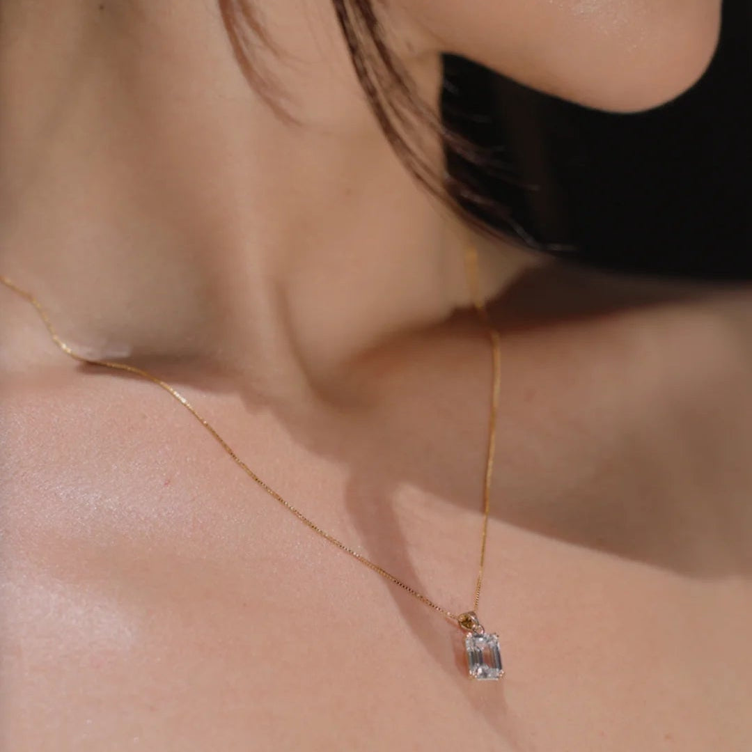 Love Me More White Zircon Necklace - ARTSY SILVER