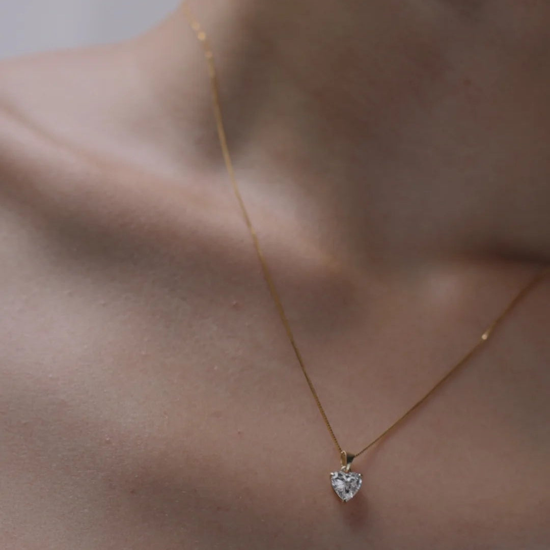Love Gold Plated Zircon Necklace - ARTSY SILVER