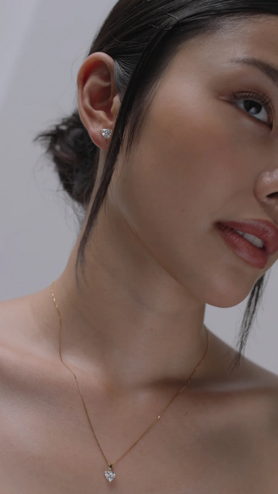 Love Gold Plated Zircon Necklace