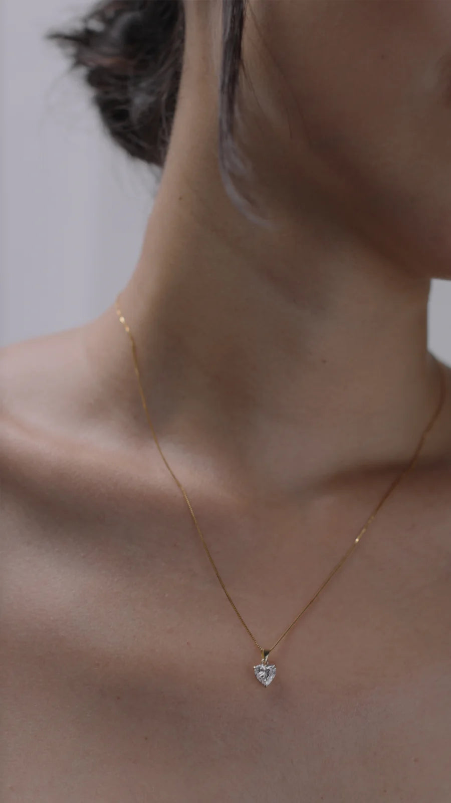 Love Gold Plated Zircon Necklace
