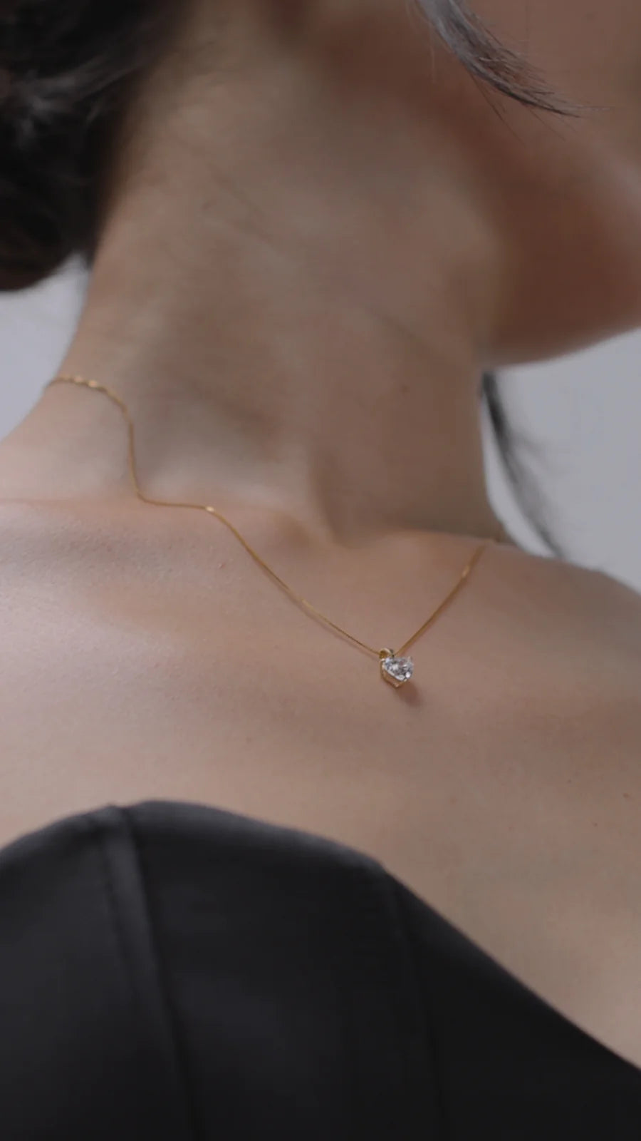 Love Gold Plated Zircon Necklace