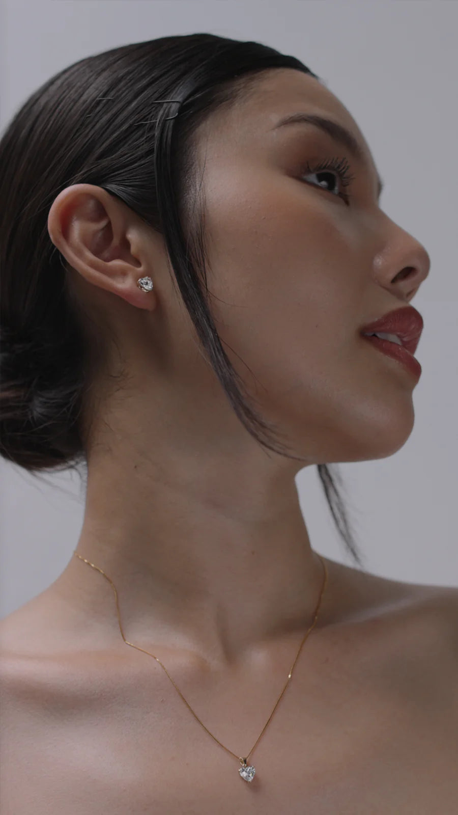 Love Gold Plated Zircon Necklace