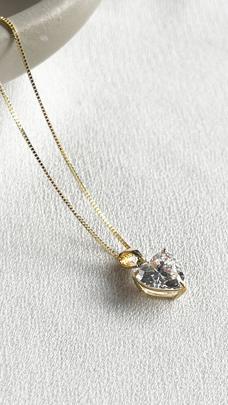 Love Gold Plated Zircon Necklace