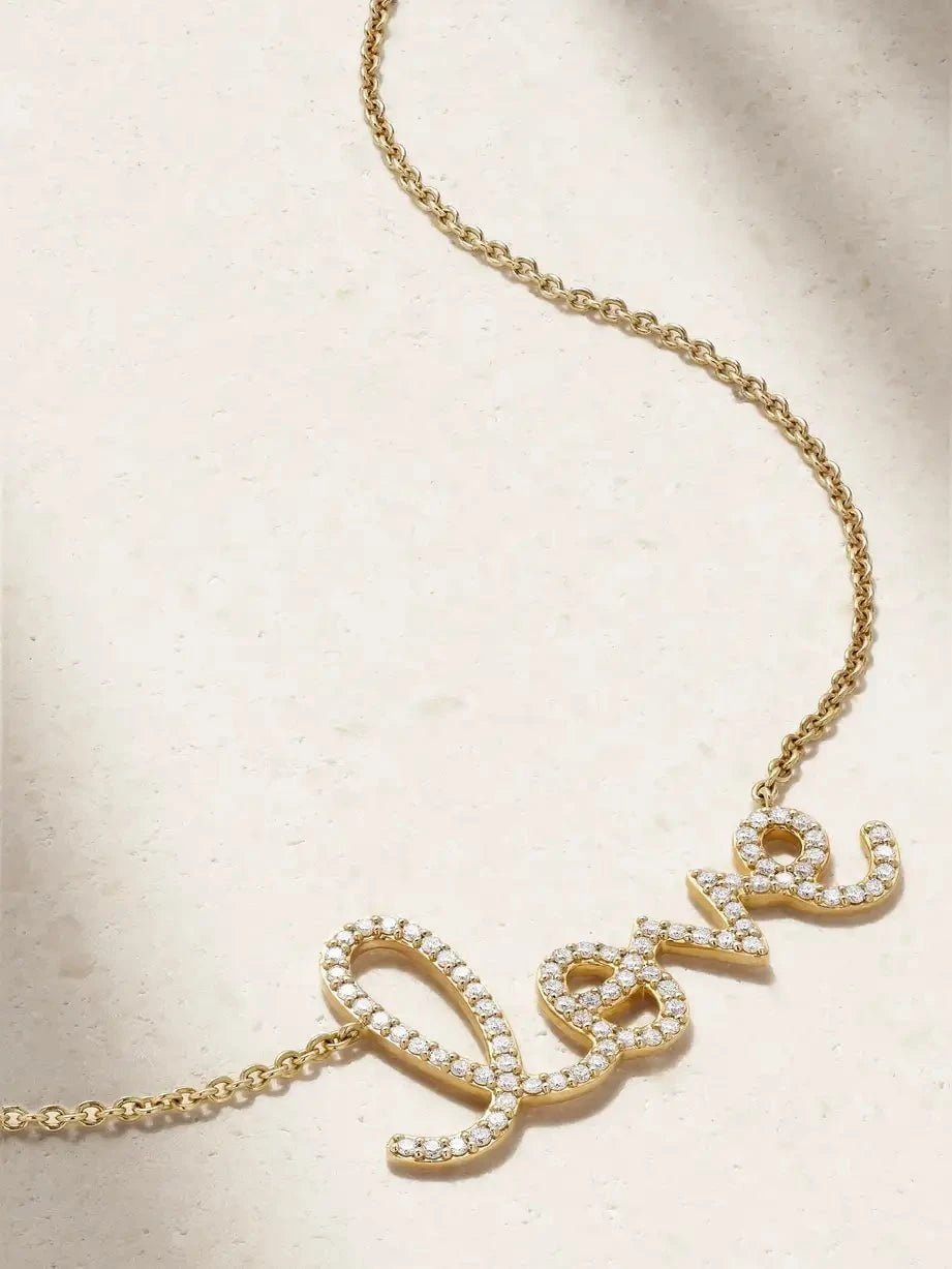 Love White Zircon Necklace - ARTSY SILVER