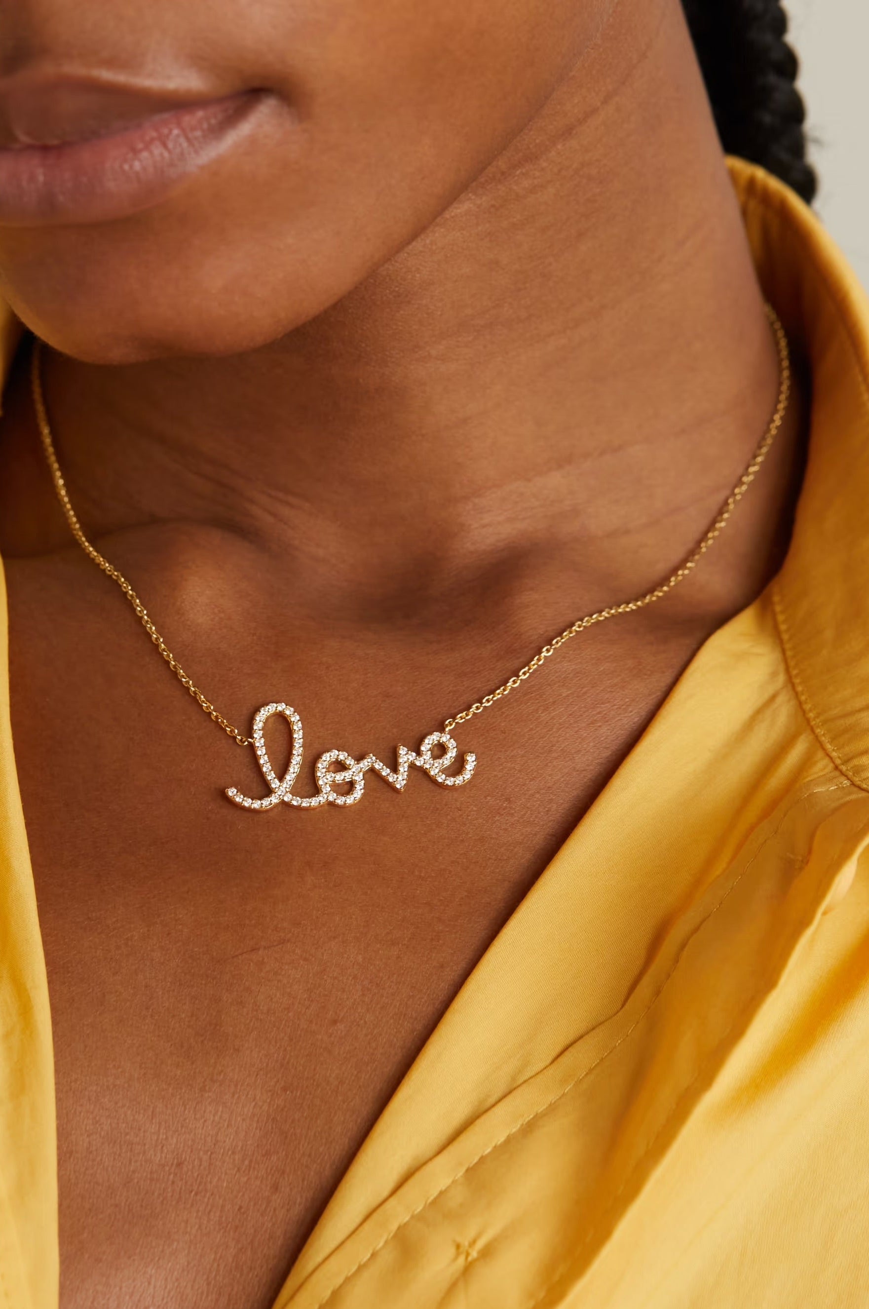 Love White Zircon Necklace - ARTSY SILVER