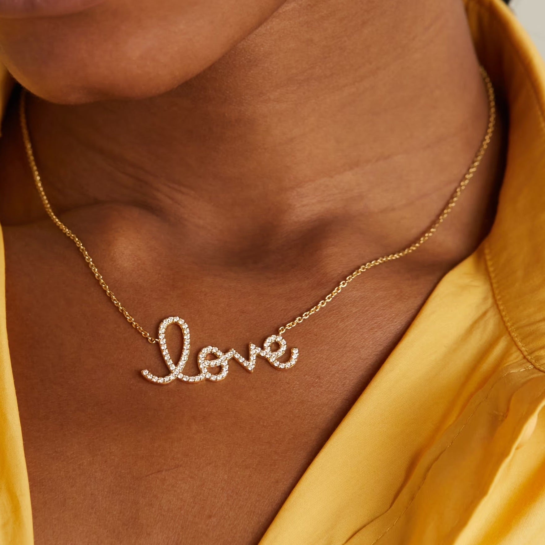 Love White Zircon Necklace - ARTSY SILVER