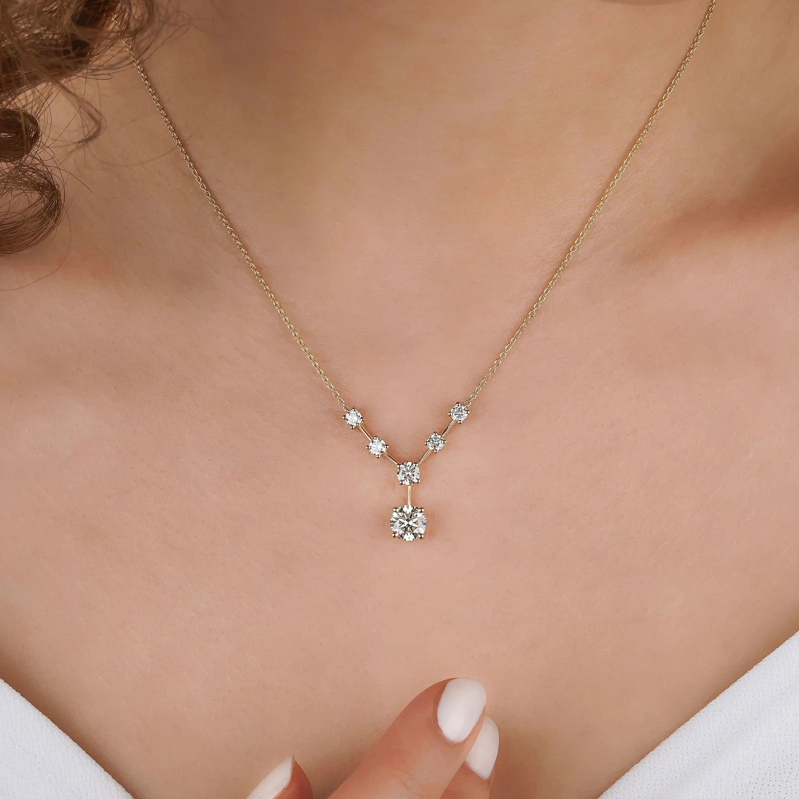Made In Heaven Zircon Necklace - ARTSY SILVER