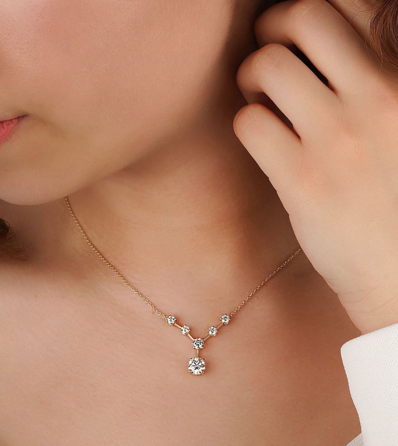 Made In Heaven Zircon Necklace - ARTSY SILVER