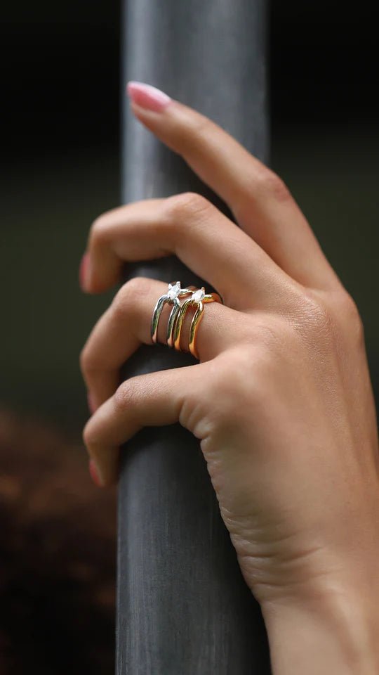 Your Timeless Zircon Gem Silver Ring - ARTSY SILVER