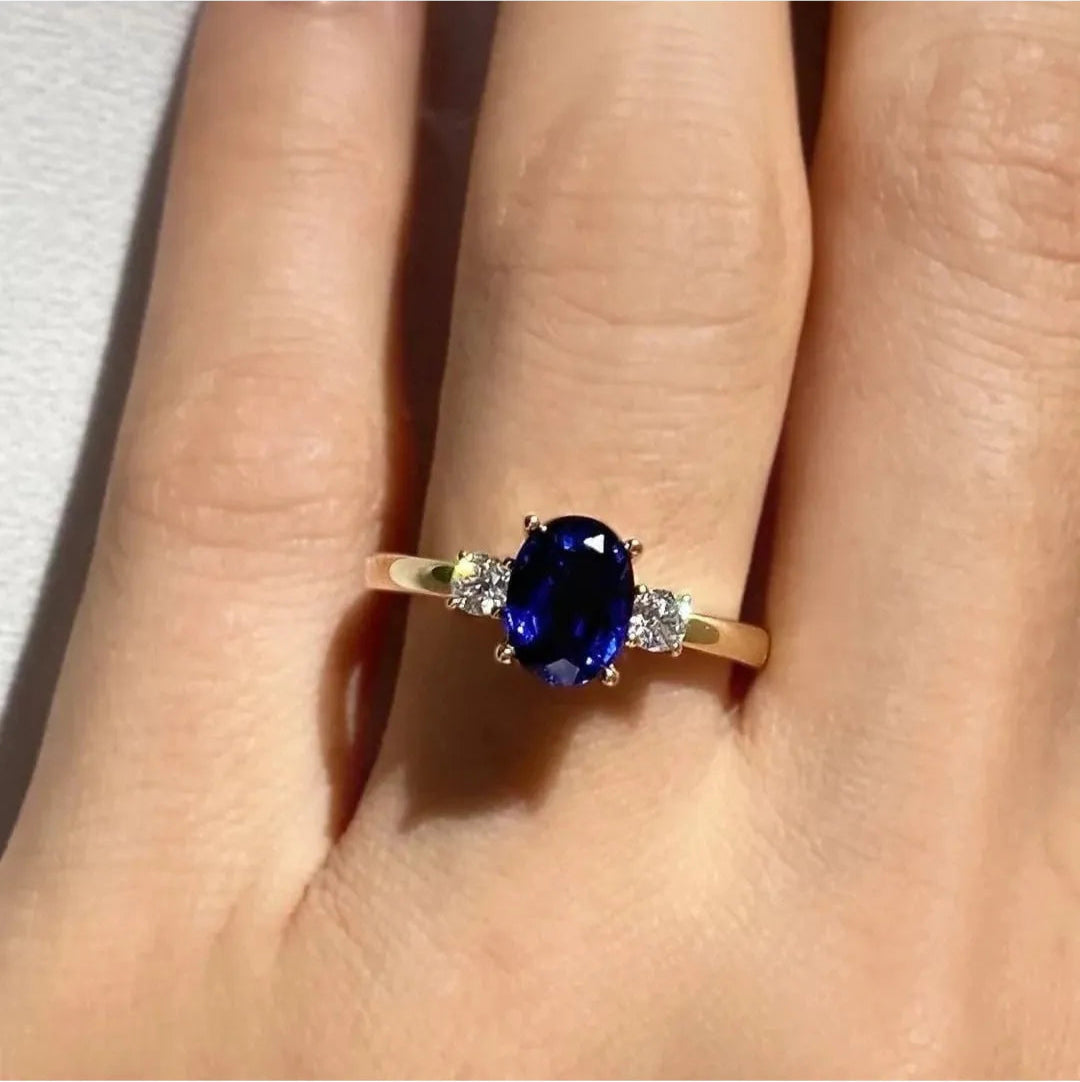 Marry Me Sapphire Promise Ring - ARTSY SILVER