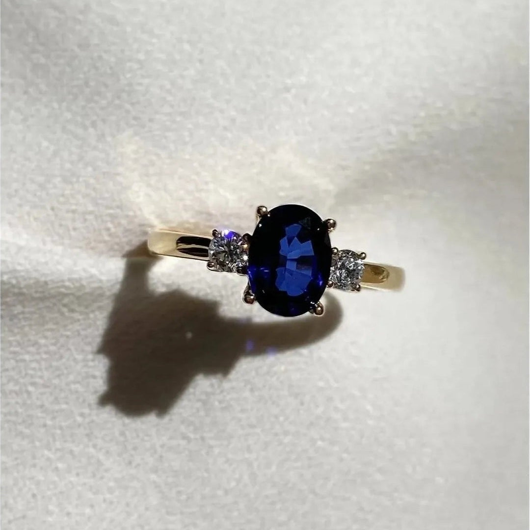 Marry Me Sapphire Promise Ring - ARTSY SILVER