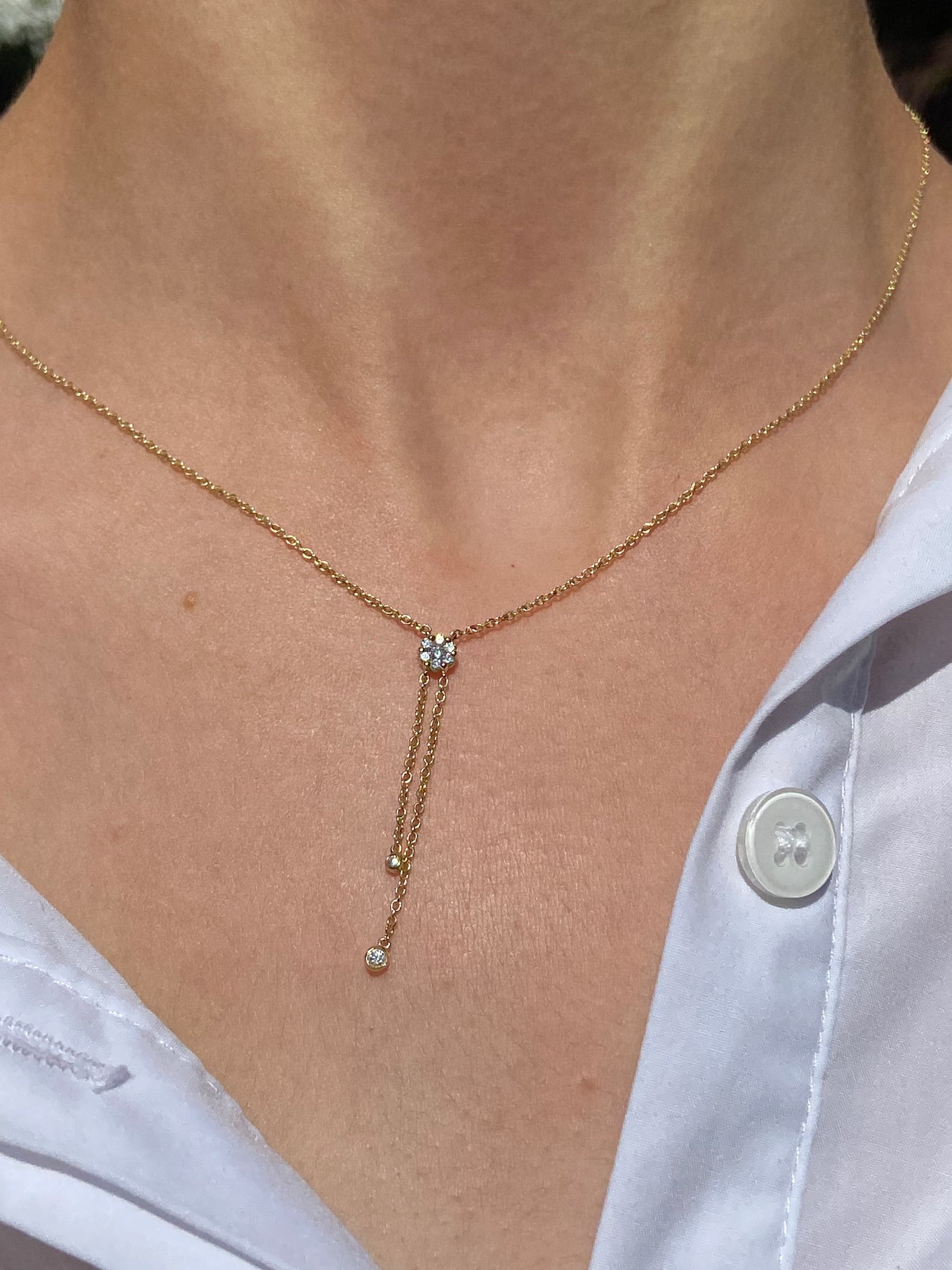 Match My Energy Lariat Necklace - ARTSY SILVER