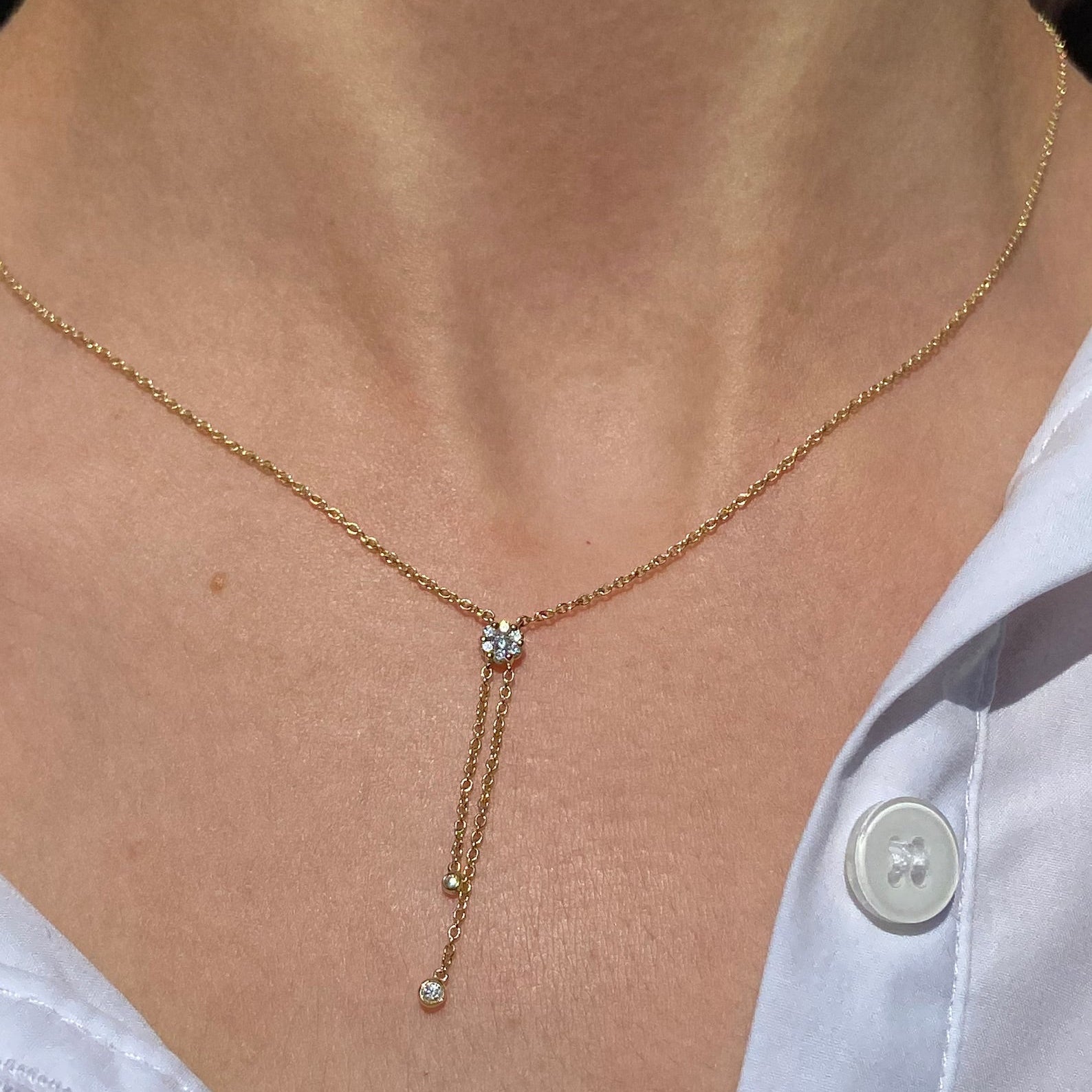 Match My Energy Lariat Necklace - ARTSY SILVER